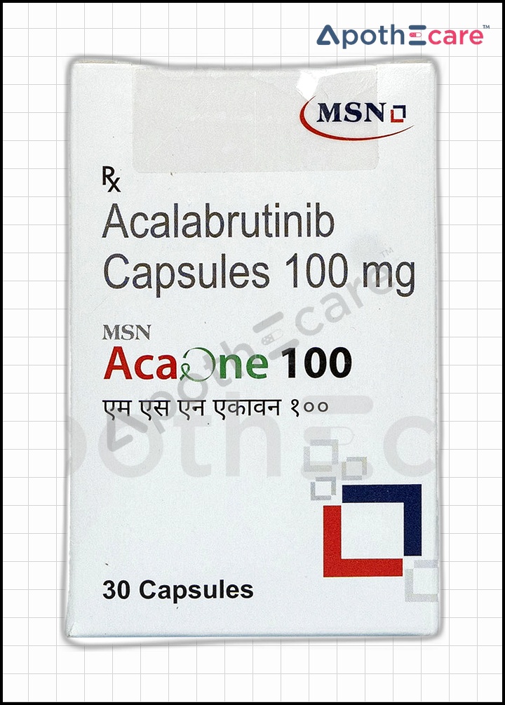 Acaone 100mg Capsule pack of 30, used for cancer treatment.