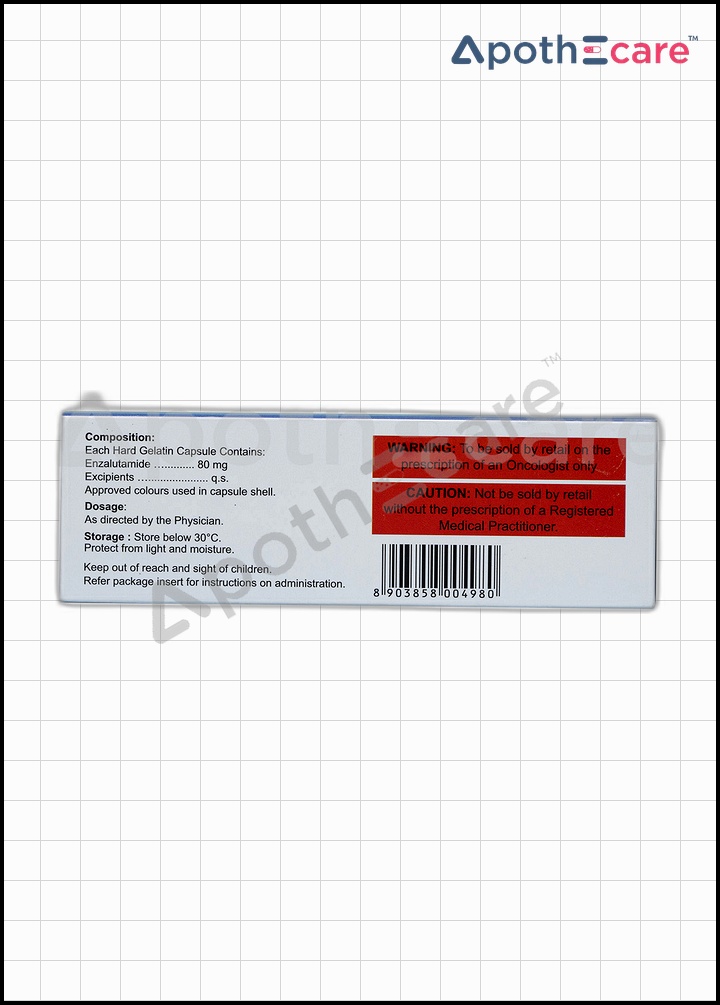 Bdenza 80mg pack of 14 capsules, used for cancer therapy.