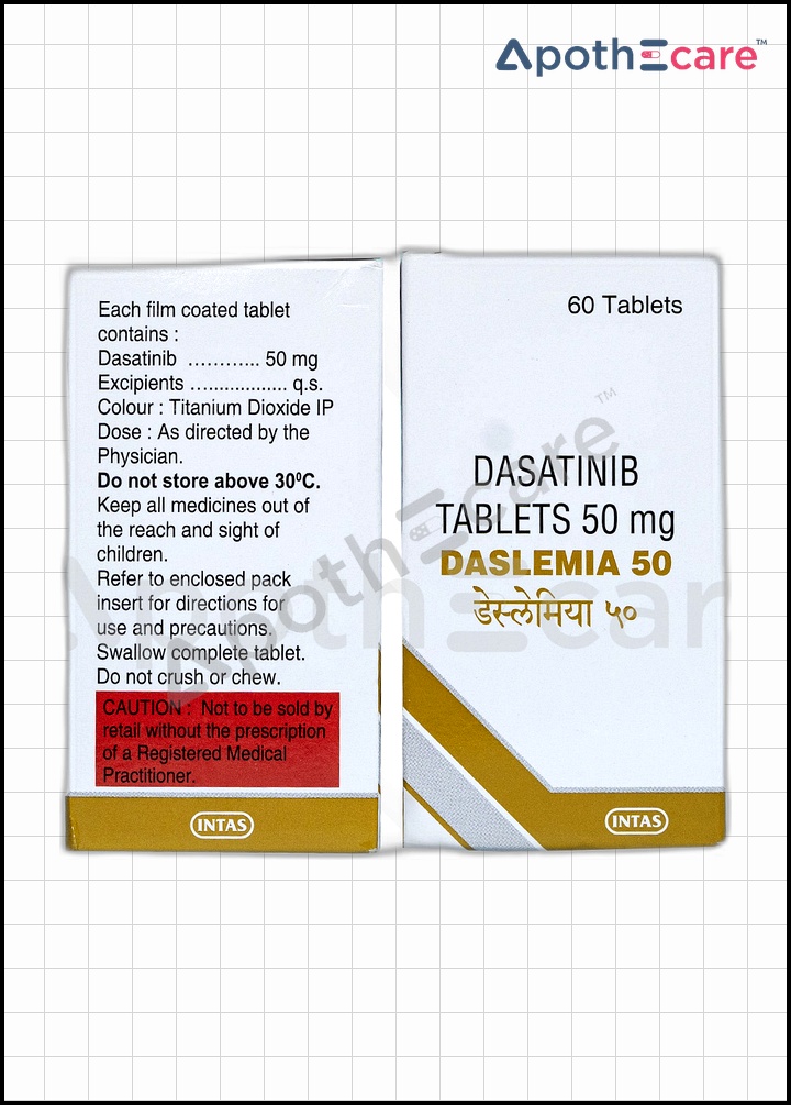 Daslemia 50mg pack of 60 Tablets, used for cancer treatment.