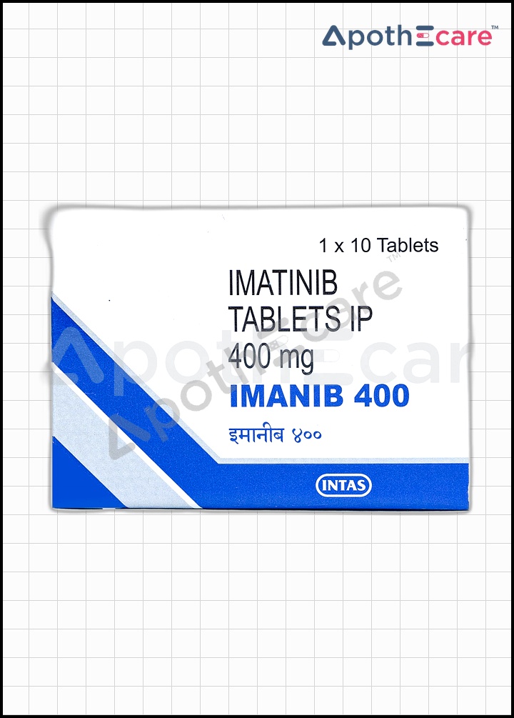 Imanib 400mg Tablet pack of 10, used for treating certain cancers.