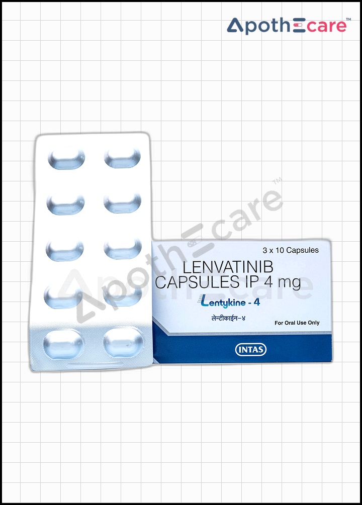 Lentykine 4mg Capsule pack of 10, used in cancer treatment.