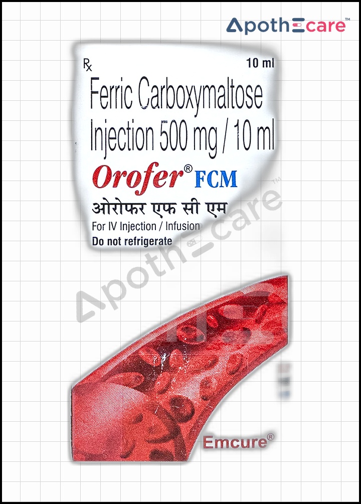 Orofer 500mg Injection, is used to treat iron-deficiency anemia in adults and children
