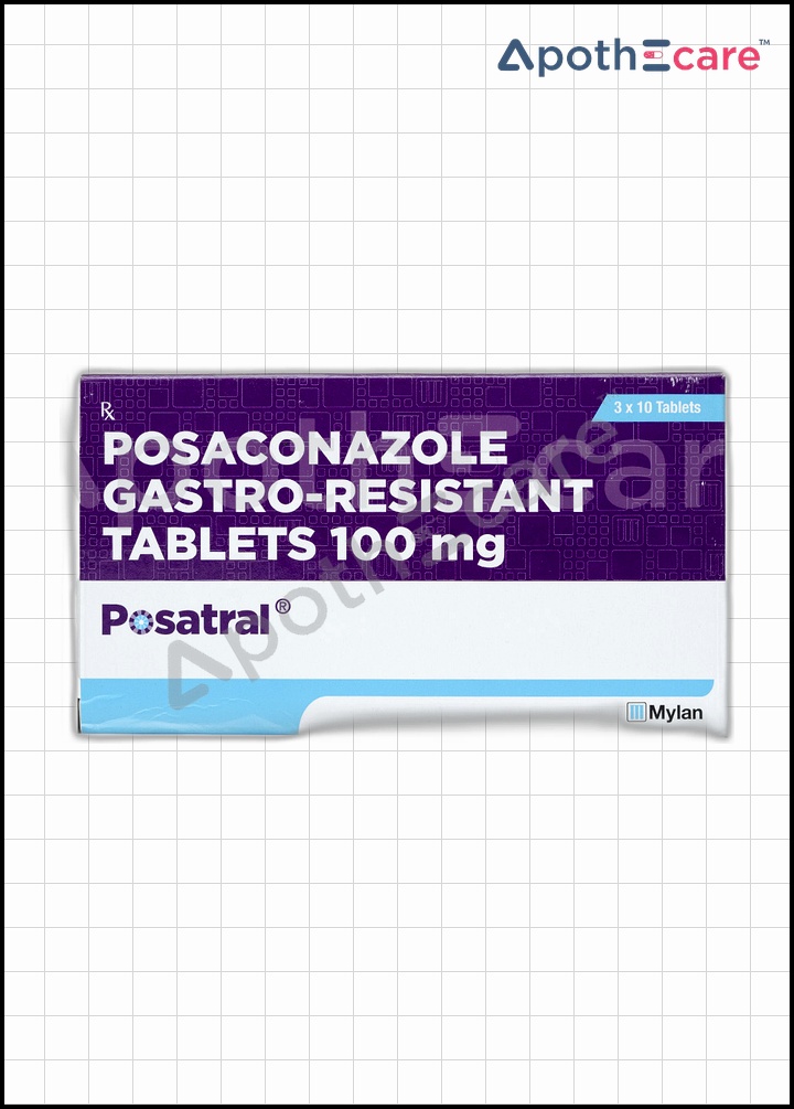 Posatral 100mg tablets, used to treat fungal infections.