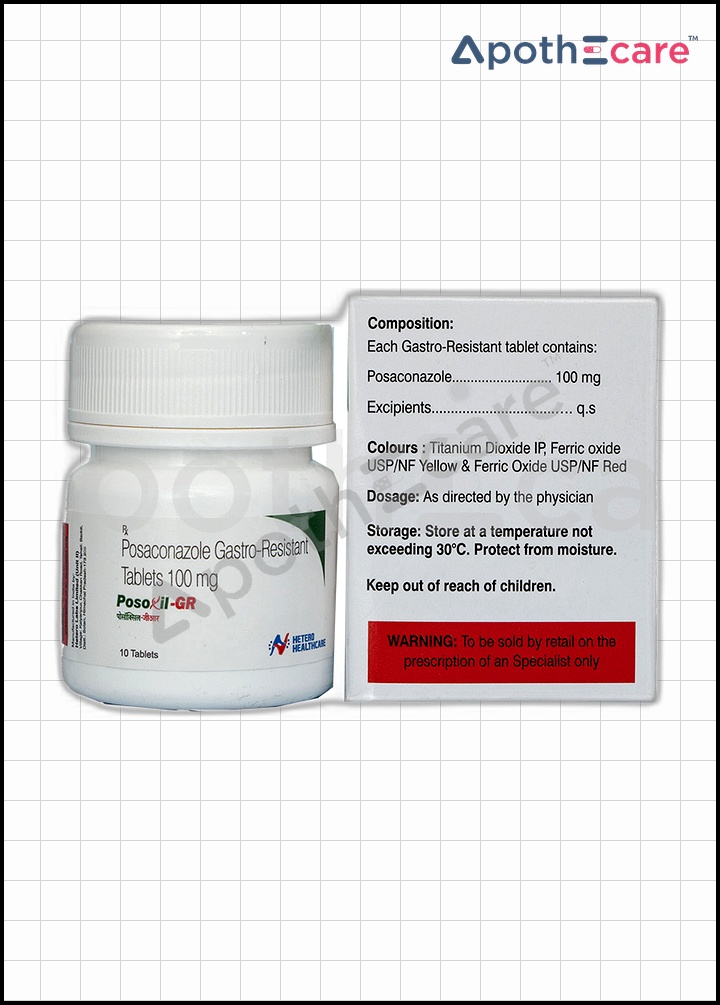 Posoxil GR 100mg tablets, used for the treatment of fungal infections.