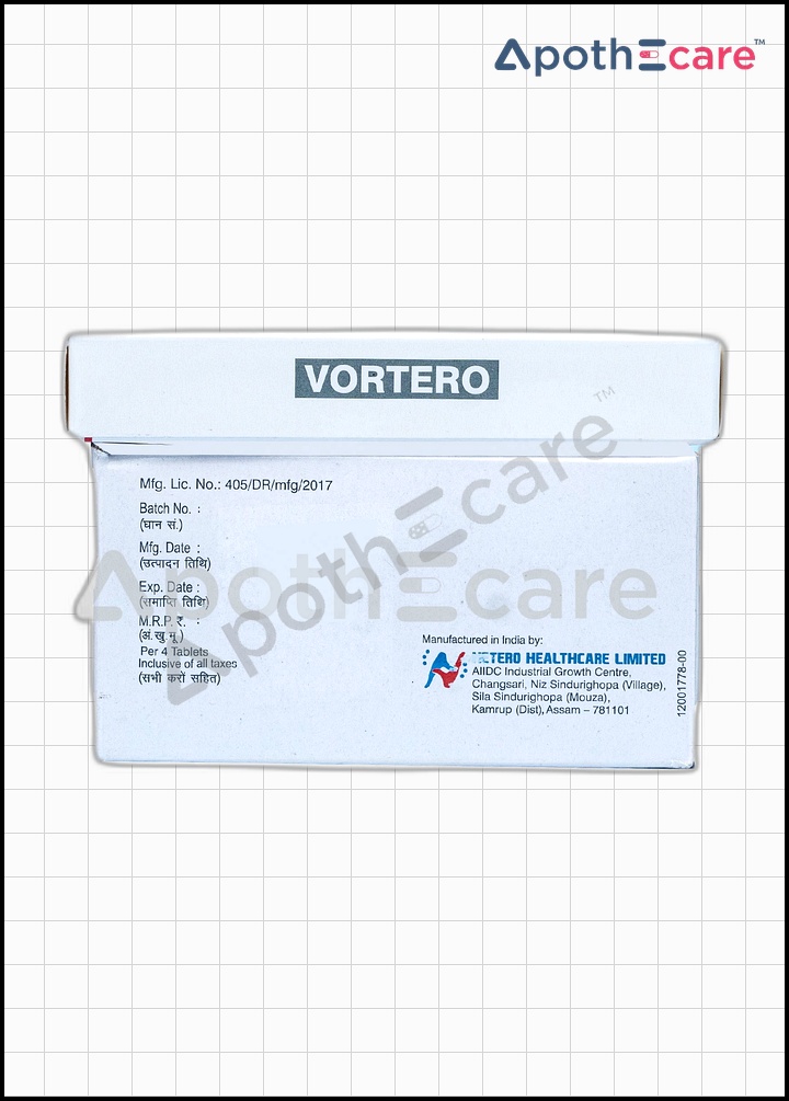 Vortero 200mg tablet pack of 4, used for fungal infections.