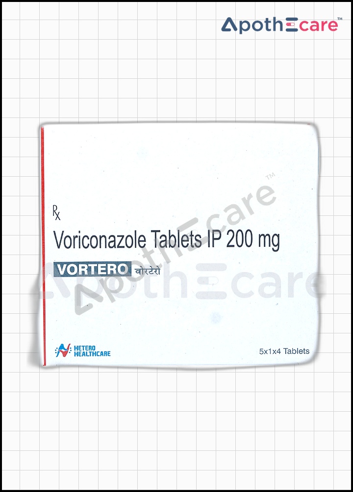 Vortero 200mg tablet pack of 4, used for fungal infections.