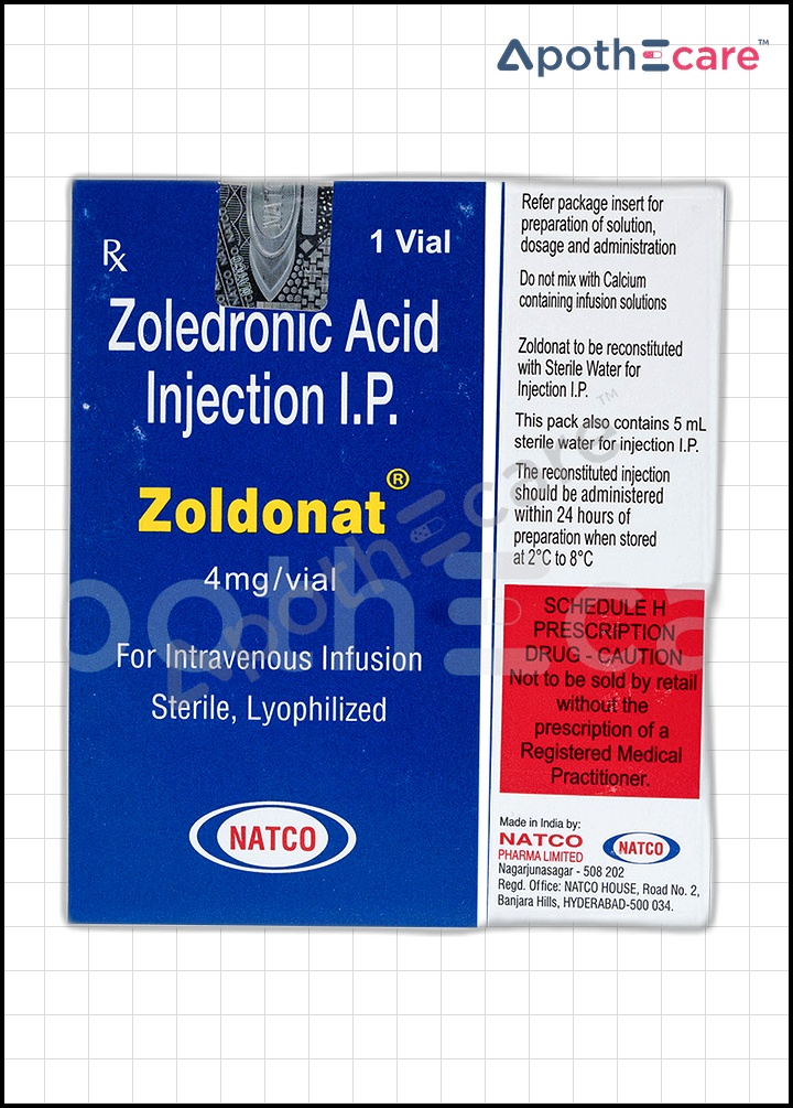 Zoldonat 4mg vial, a medication for osteoporosis