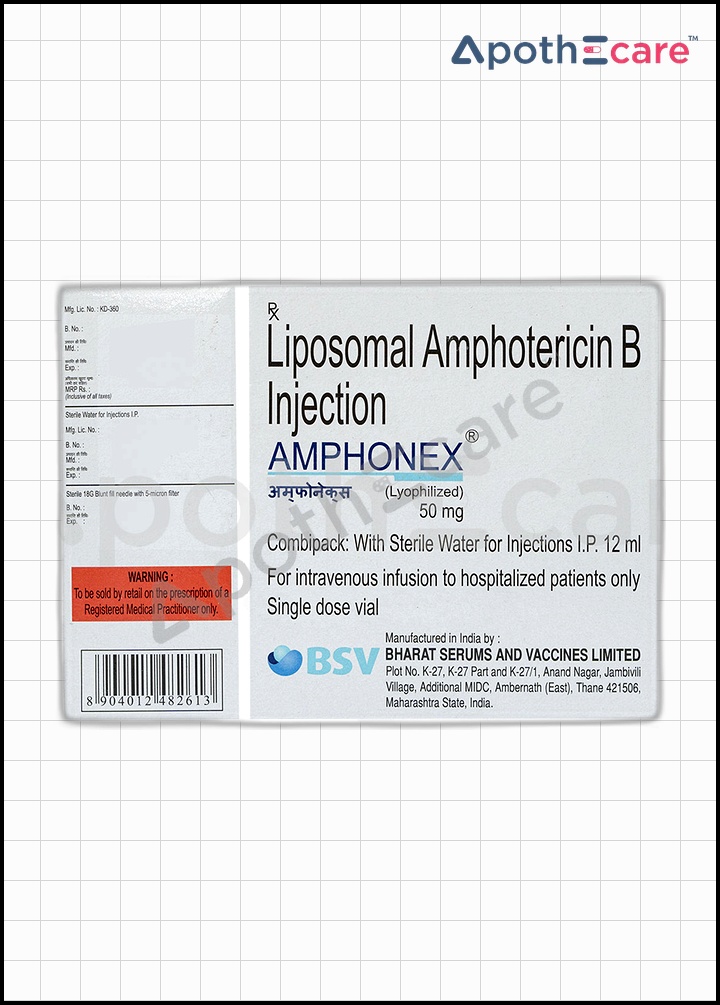 Amphonex 50mg injection, an antifungal medication.