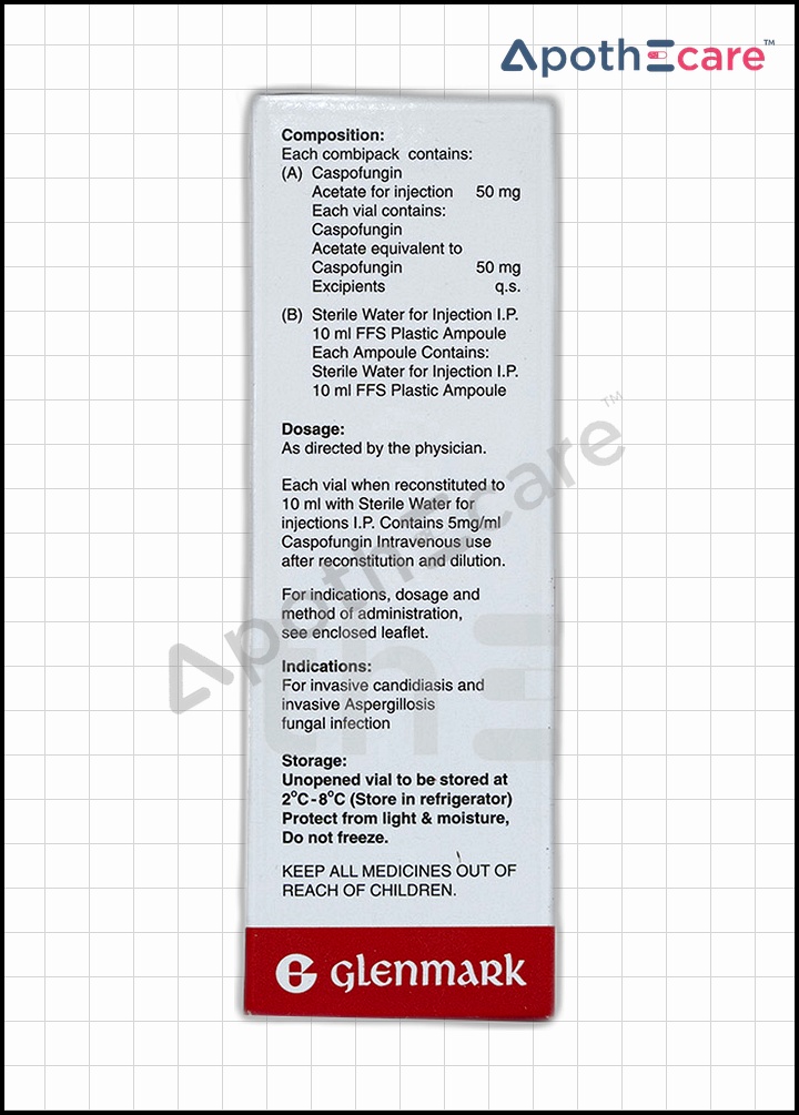 Casfung 50mg injection, used in the treatment of fungal infections.
