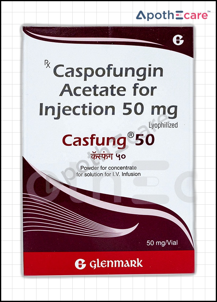 Casfung 50mg injection, used in the treatment of fungal infections.
