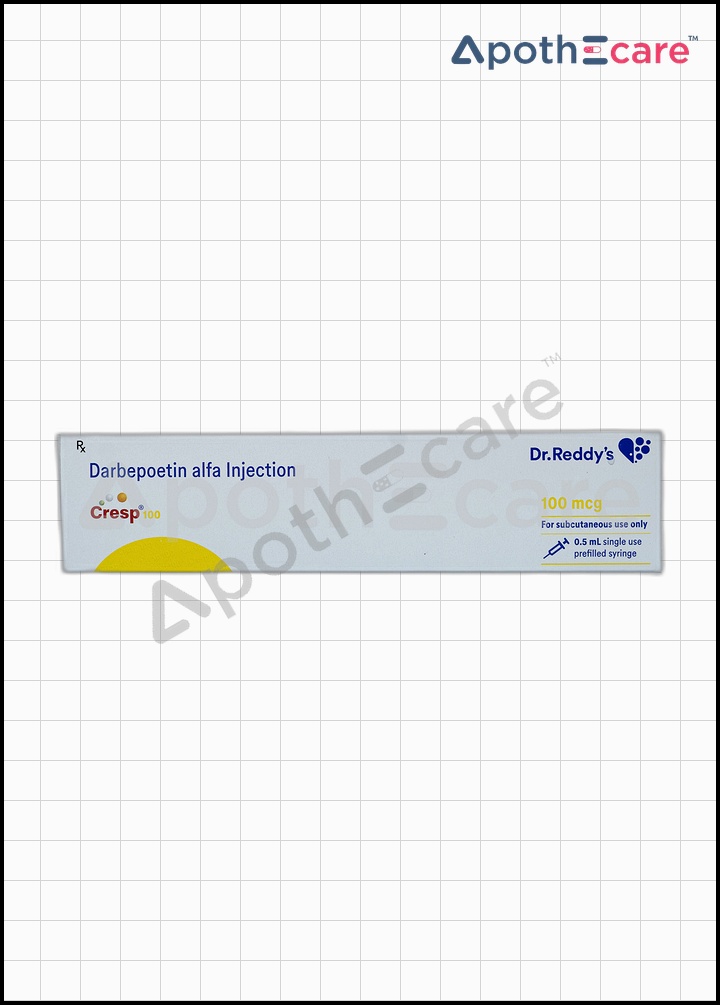 Cresp 100mcg auto-injector, a medication for anemia related to chronic kidney disease.