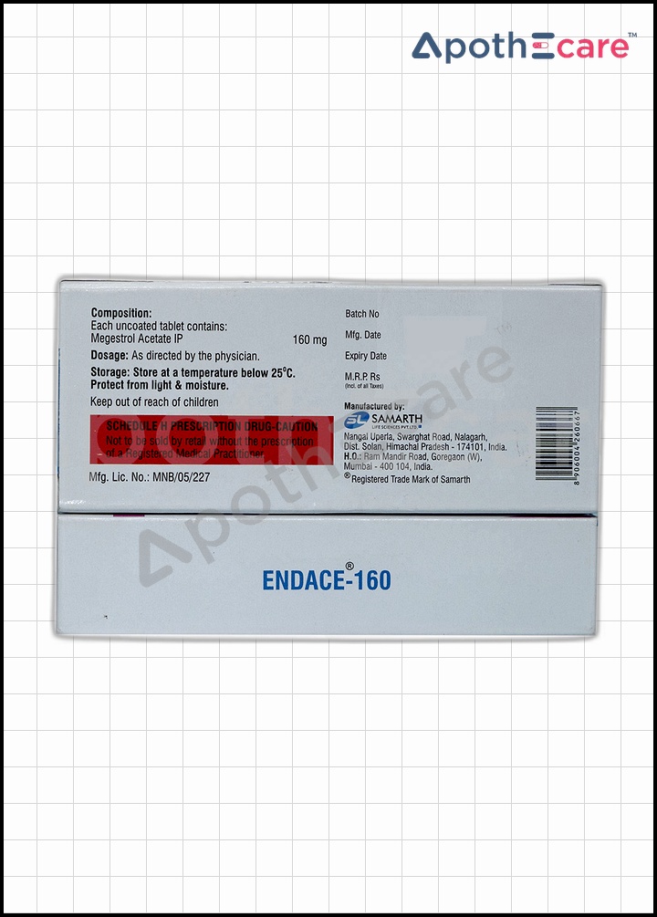 Endace 160mg Tablet, used in cancer therapy.