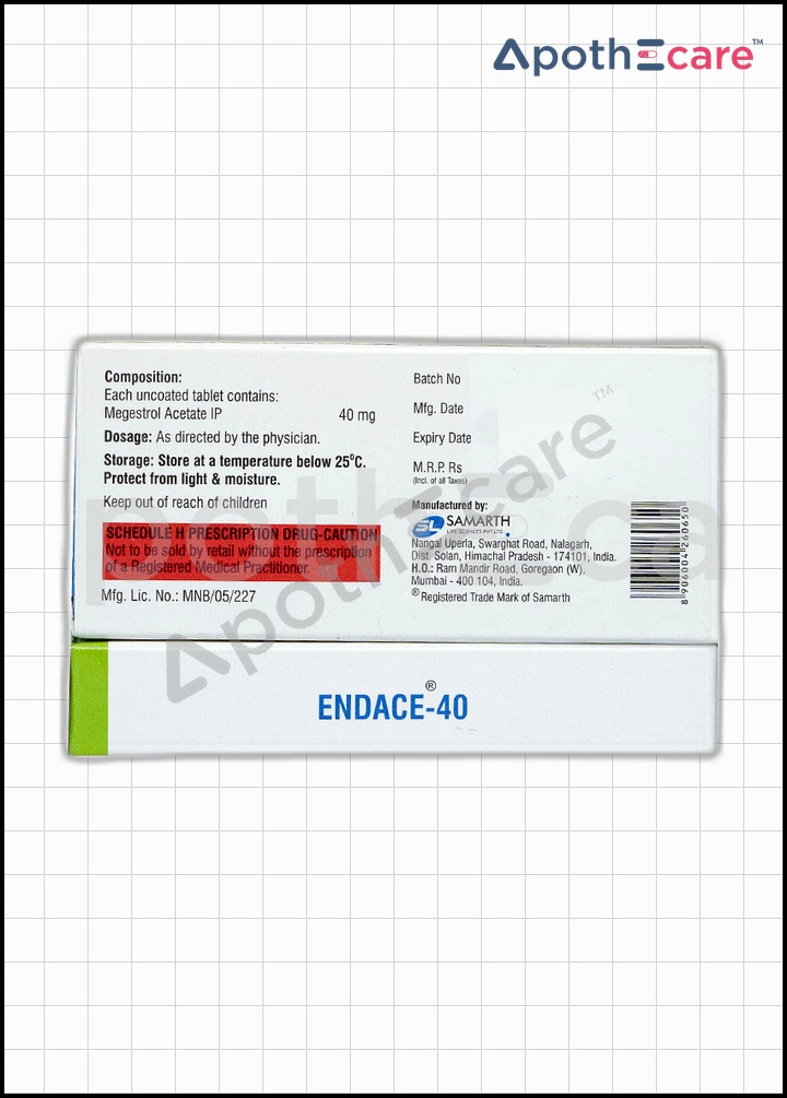Endace 40mg Tablet, used in cancer therapy.