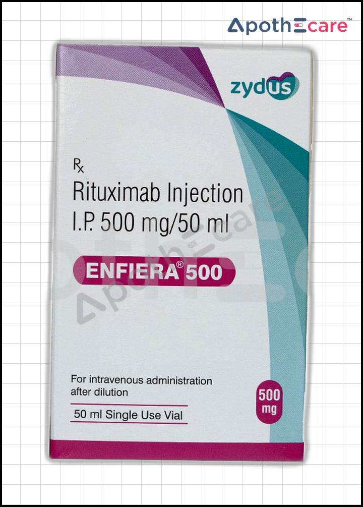 Enfiera injection 500mg vial, used in cancer treatment.