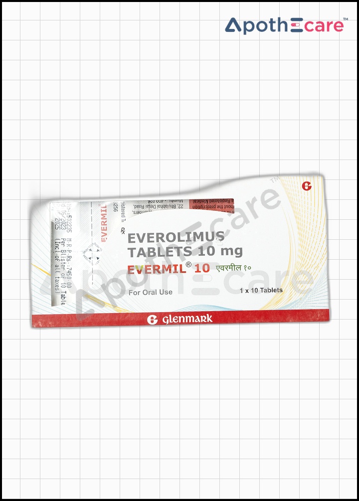Evermil 10mg tablet pack of 110, It is mostly used to treat cancer as well as other illnesses.
