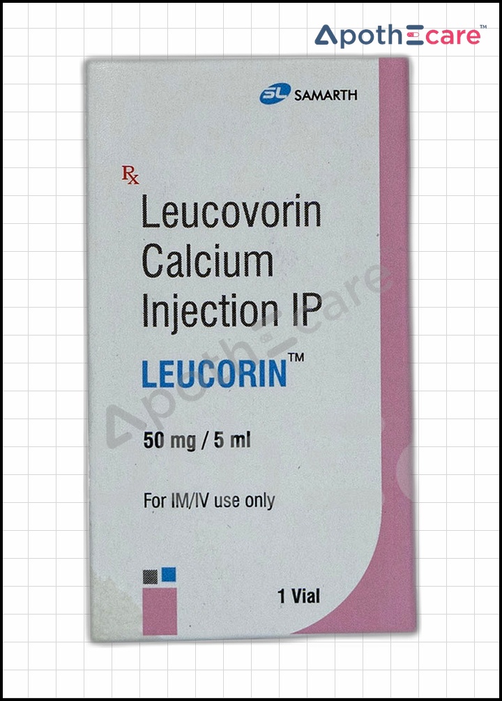 Leucorin 50mg Injection, used for managing side effects of chemotherapy.