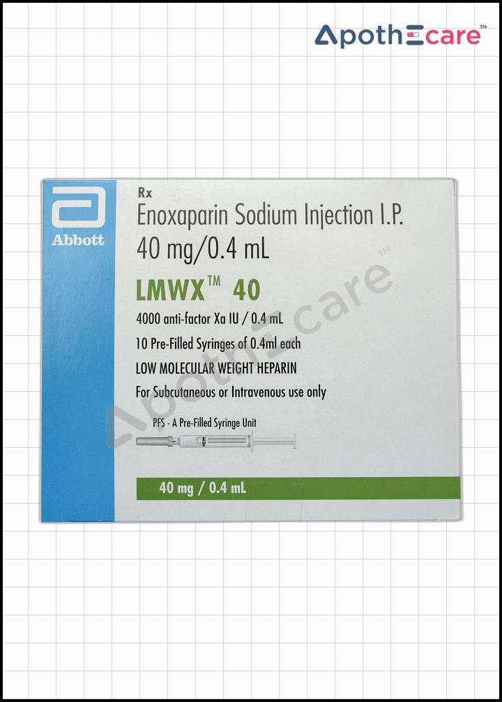 LMWX 40mg Injection, a medication for treating blood clotting issues.