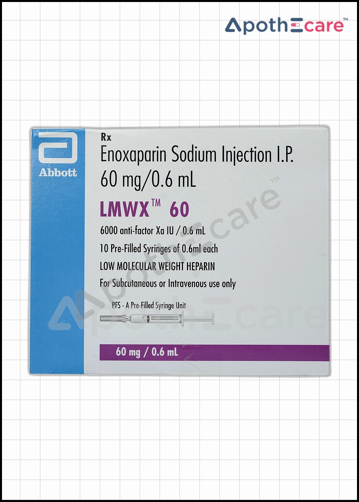 LMWX 60mg Injection, a medication for treating blood clotting issues.