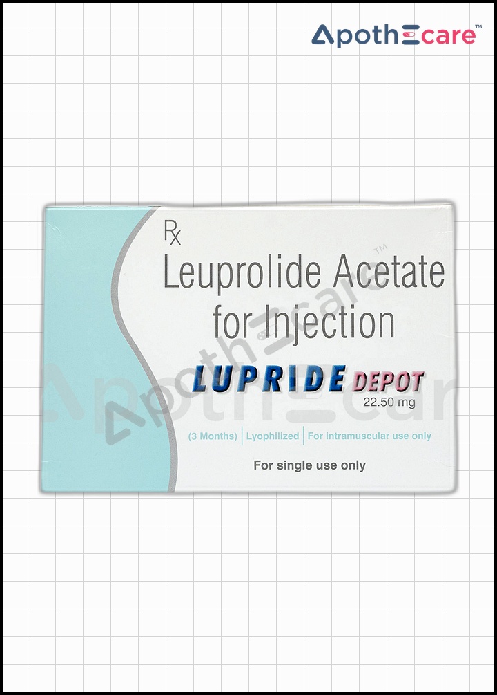 Lupride Depot 22.5mg vial, a medication for hormone therapy.