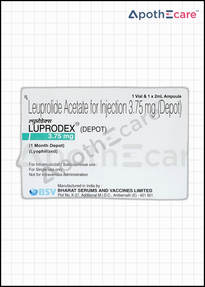 Luprodex 3.75mg pre-filled syringe, a hormone therapy for cancer treatment.