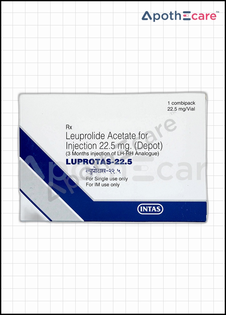 Luprotas 22.5mg vial, a medication for hormone therapy.