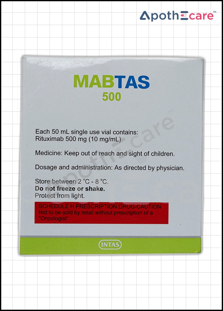 Mabtas 500mg injection 100ml, a treatment for specific cancers.