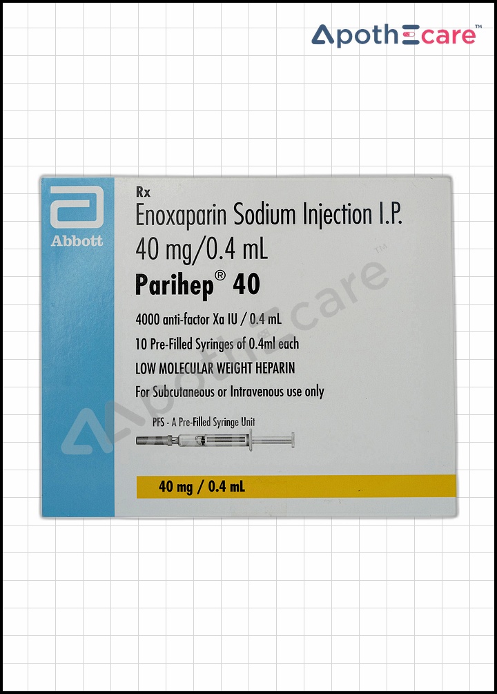 Parihep 40mg, a medication for blood clot prevention and treatment.