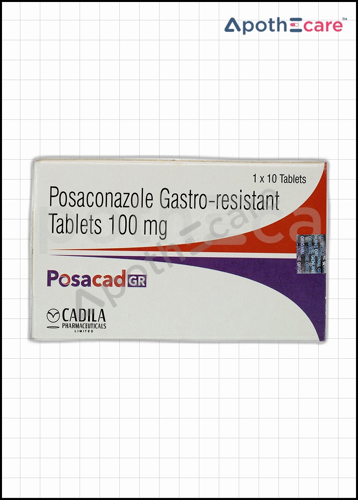 Posacad GR 100mg Tablet, a drug used to treat fungal infections.