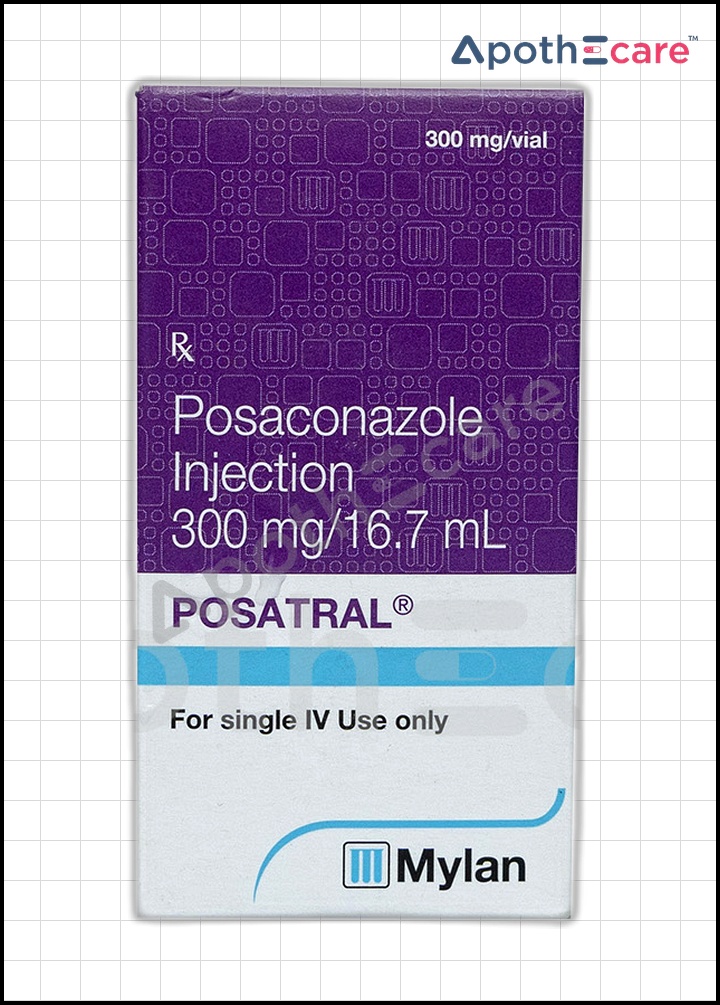 Posatral 300mg Injection, is an antifungal medication formulated as a gastro-resistant injection.