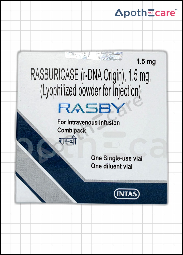 Rasby 1.5mg Injection, is used to manage hyperuricemia in cancer patients.