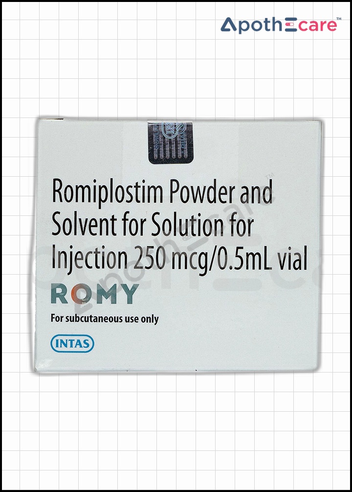 Romy 250mcg Injection, used primarily to treat thrombocytopenia.