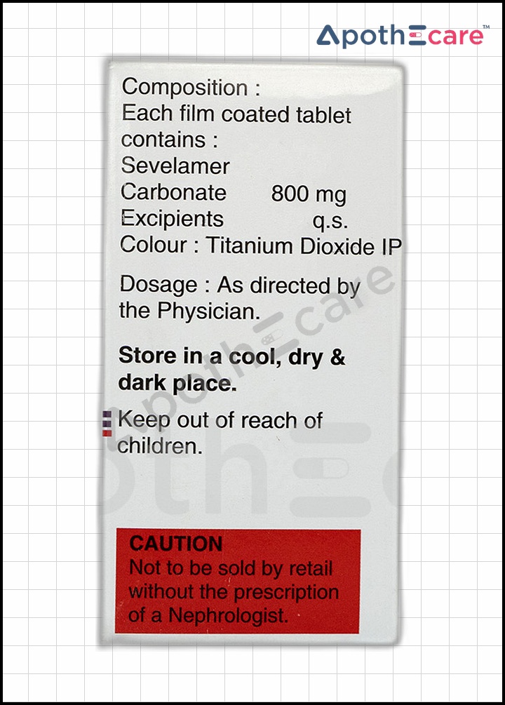 Sevcar 800mg, a drug used for treating specific liver conditions.