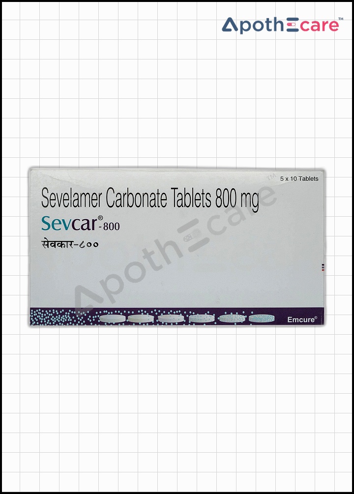 Sevcar 800mg, a drug used for treating specific liver conditions.
