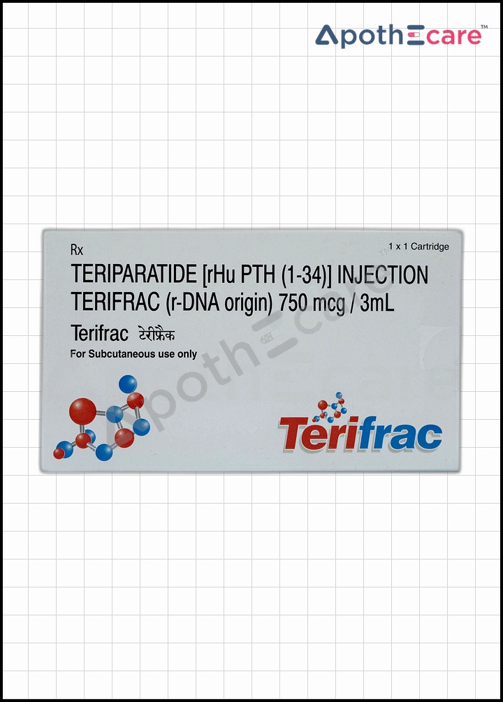 Terifrac 750mcg Injection, it is used to treat specific bone disorders.