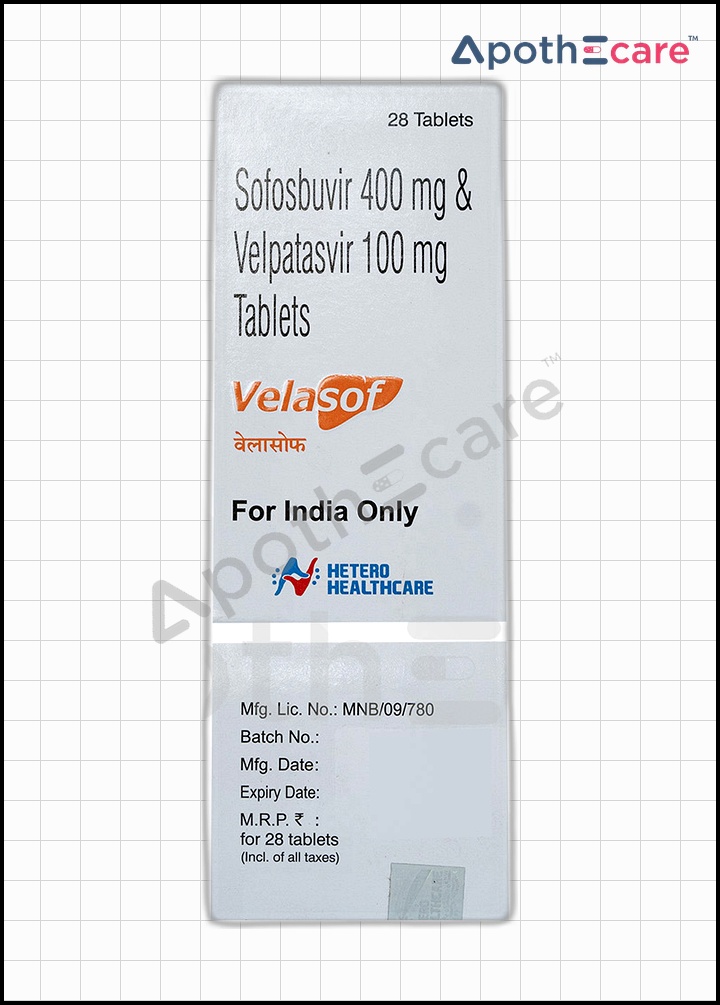 Velasof Tablet, used in the treatment of chronic hepatitis C infection.