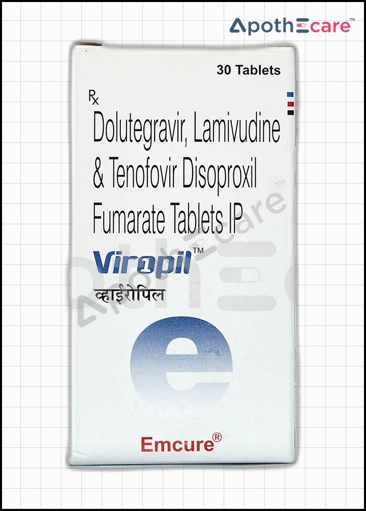Viropil 30 tablets, used for HIV treatment.