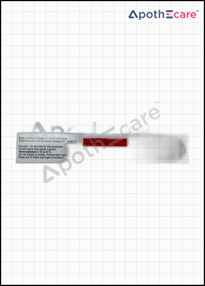 Wepox 4000 IU Injection, It primarily serves to treat anemia.