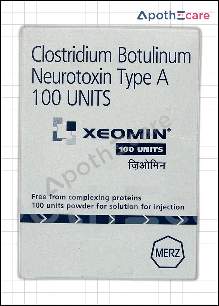Xeomin 100 IU Injection, used for several therapeutic and aesthetic purposes.