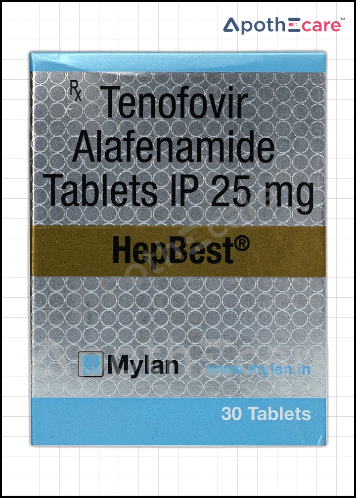 Hepbest 25 mg Tablet, is used for the treatment of chronic hepatitis B and HIV infection.