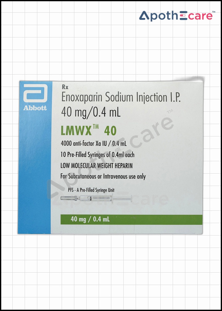 LMWX 40mg Injection, used as an anticoagulant to prevent and treat blood clots.