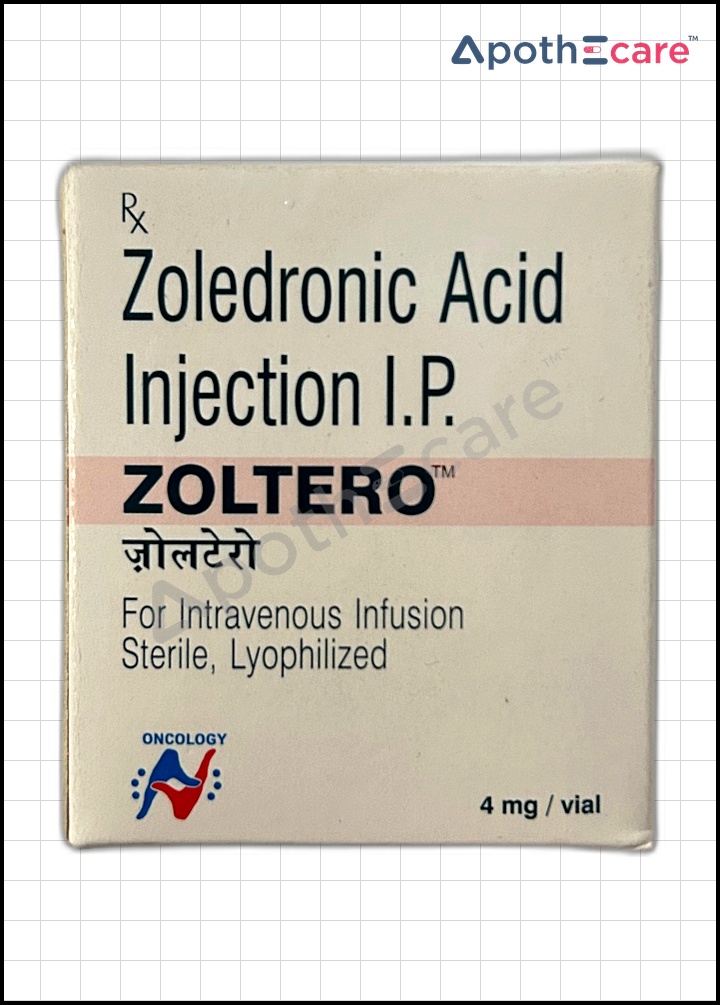 Zoltero 4mg Injection, are used to treat or prevent osteoporosis caused by steroid usage or menopause