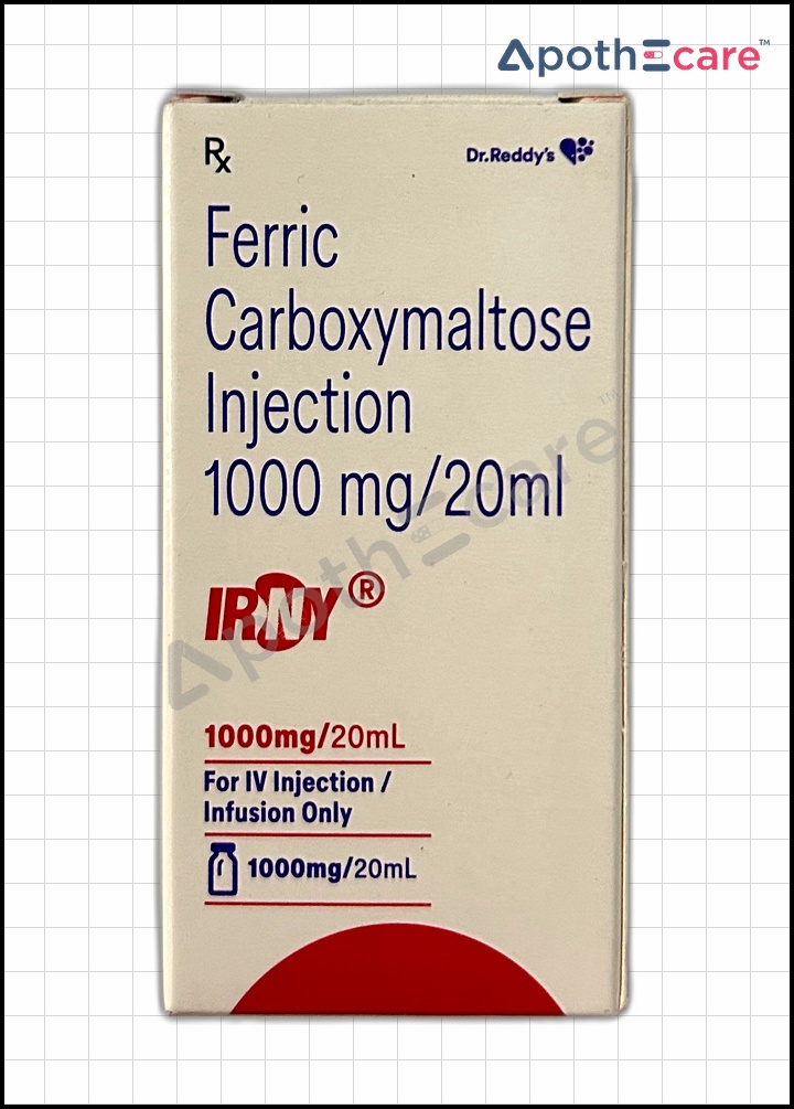 IRNY 1000mg Injection, is used to treat iron-deficiency anemia