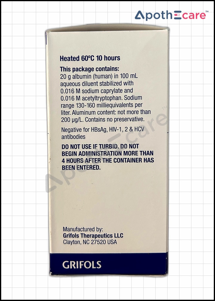 Plasbumin 20% Injection, It is used to treat hypoalbuminemia, or low blood protein levels