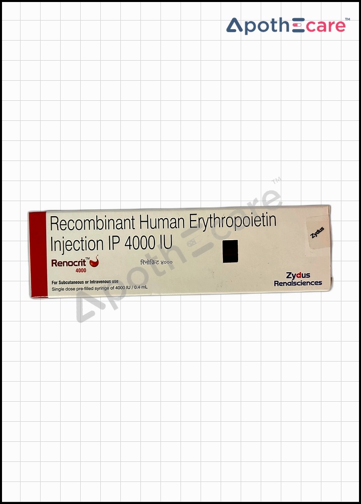 Renocrit 4000IU Injection, is used to treat anemia from HIV treatment, cancer chemotherapy