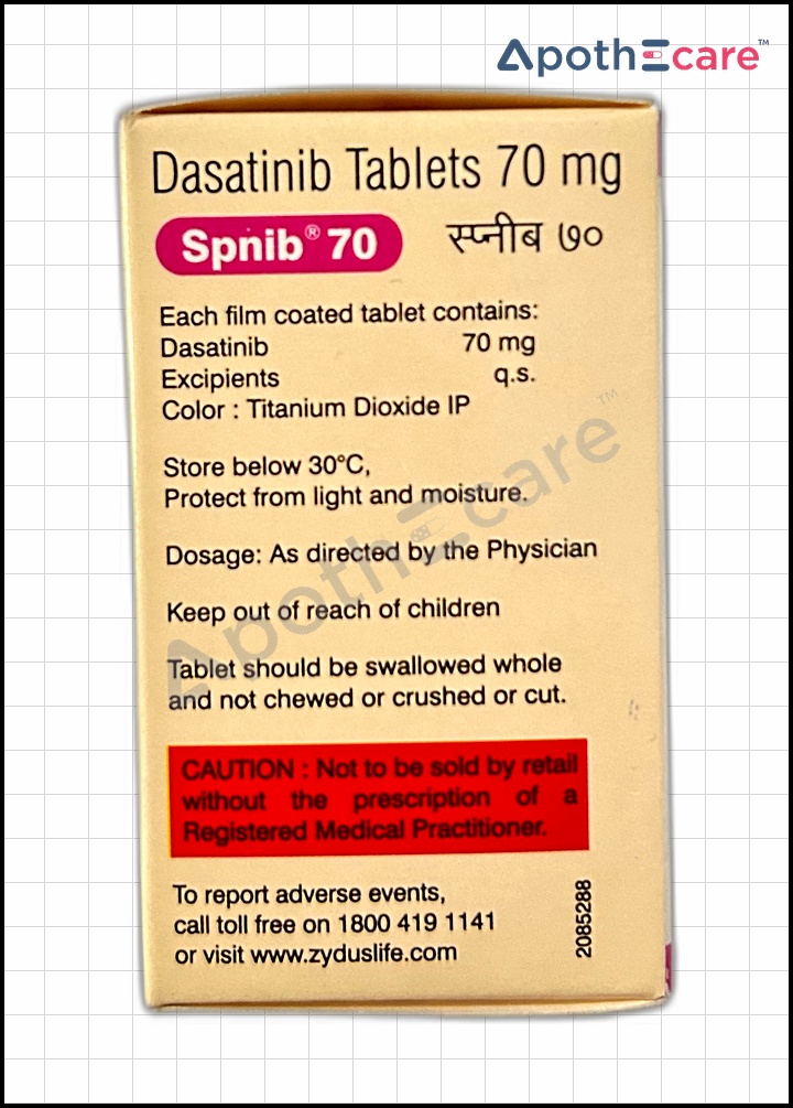Spnib 70mg Tablet, It is mostly used to treat leukemias.