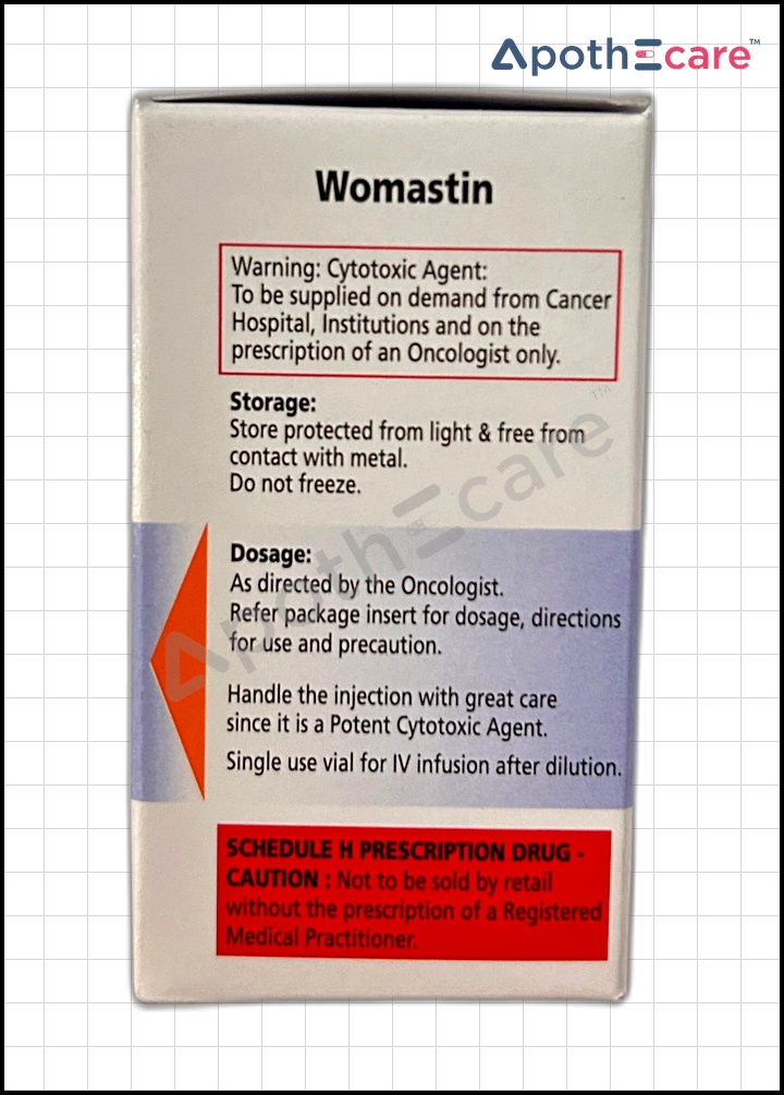 Womastin 150mg Injection, which is a platinum-based chemotherapy drug used to treat various types of cancer.