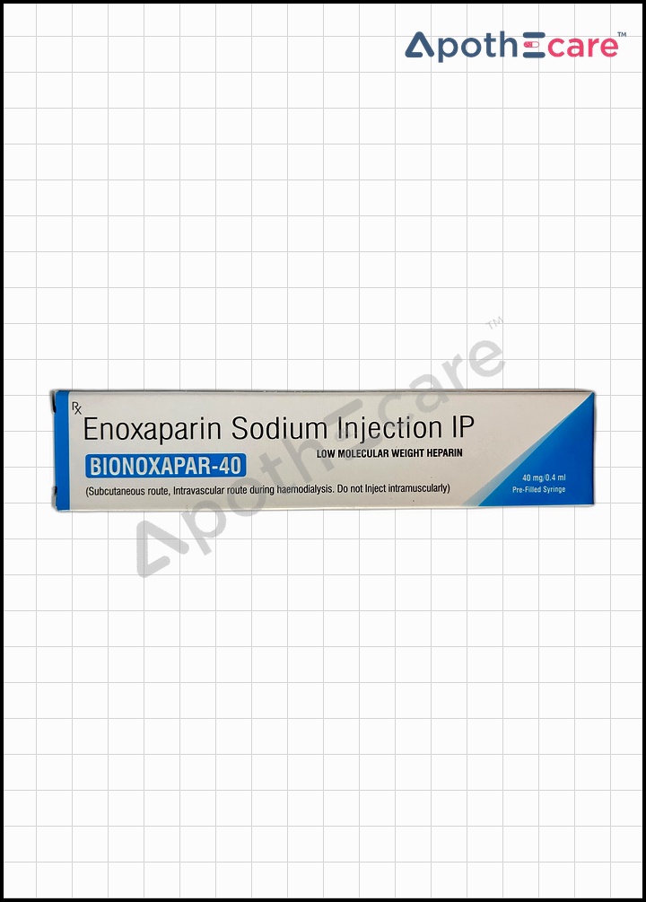 Bionoxapar 40mg Injection, used as an anticoagulant to prevent and treat blood clots.