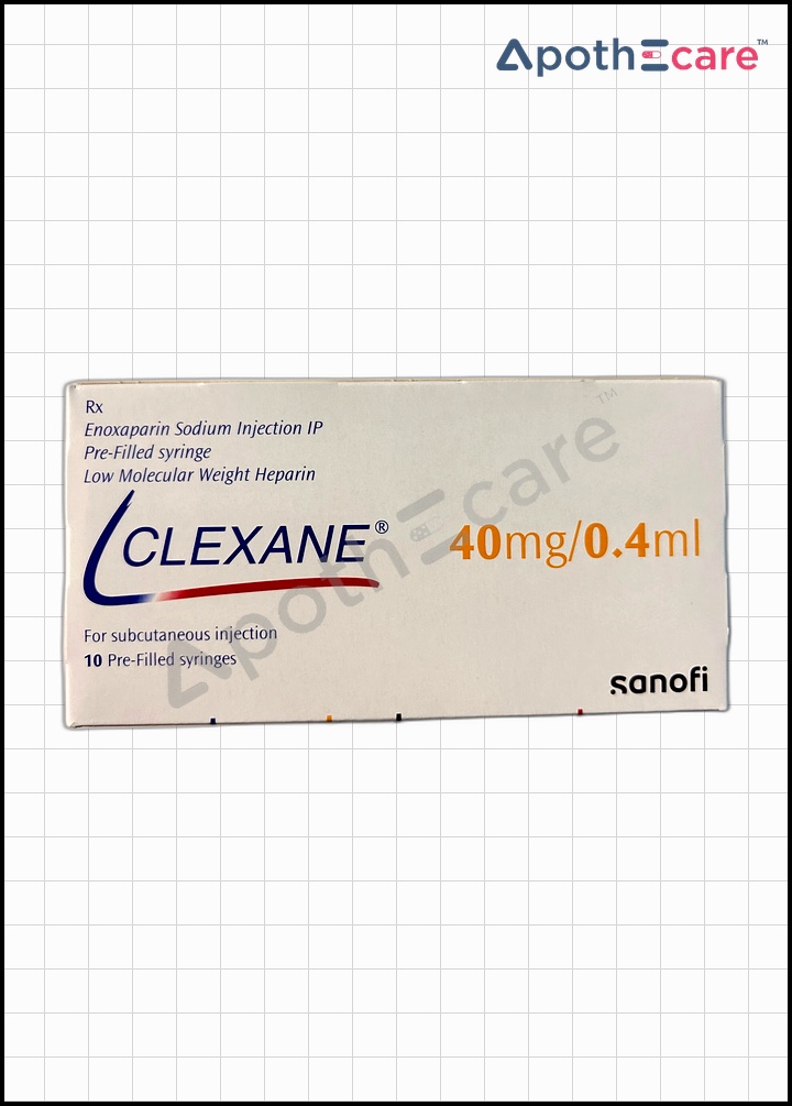 Clexane 40mg Injection, that is used as an anticoagulant to prevent and treat blood clots.