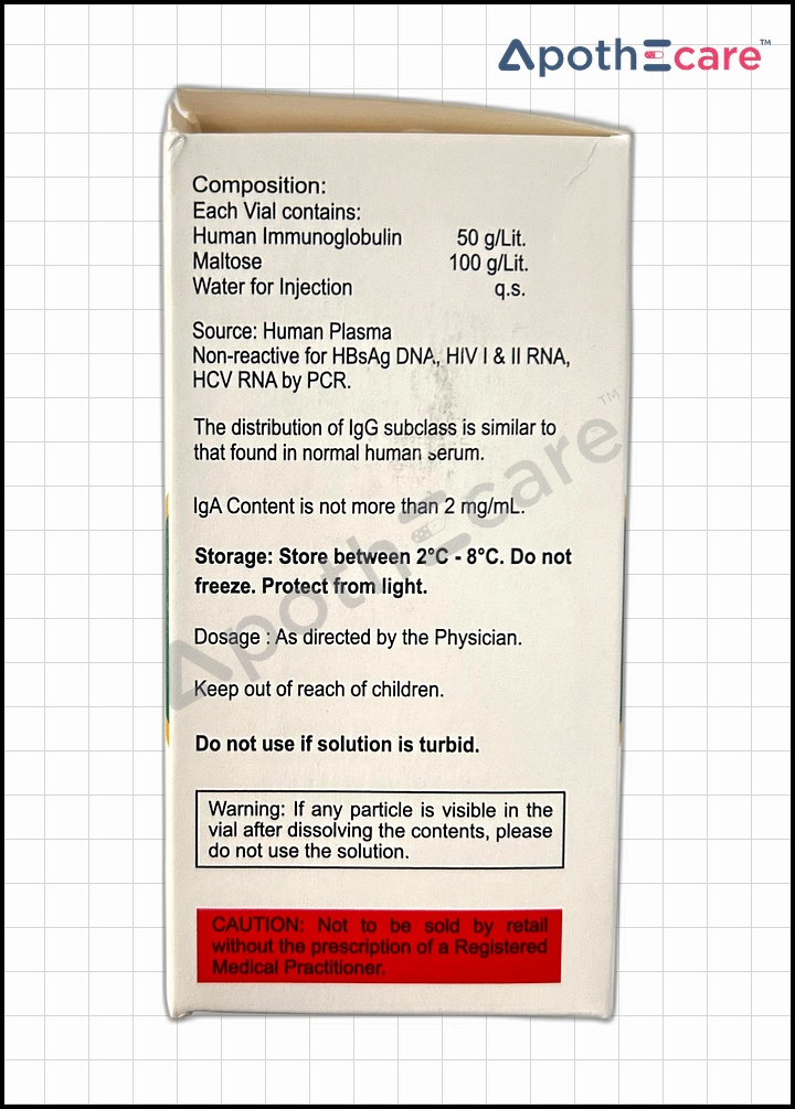 Globugold 5% Injection, used for the treatment for different immune deficiency disorders and autoimmune disorders.
