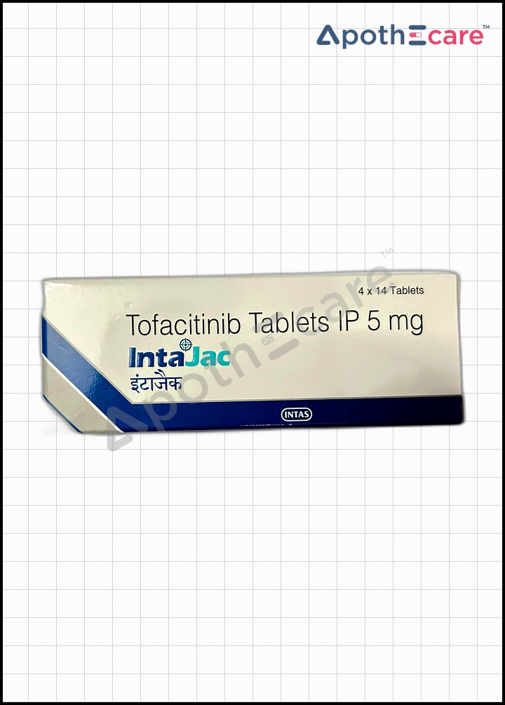 Intajac 5mg Tablet, used primarily for treating certain autoimmune diseases.